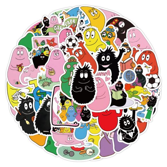 Barbapapa 50pc Sticker Lot - NEW - Picture 2 of 4